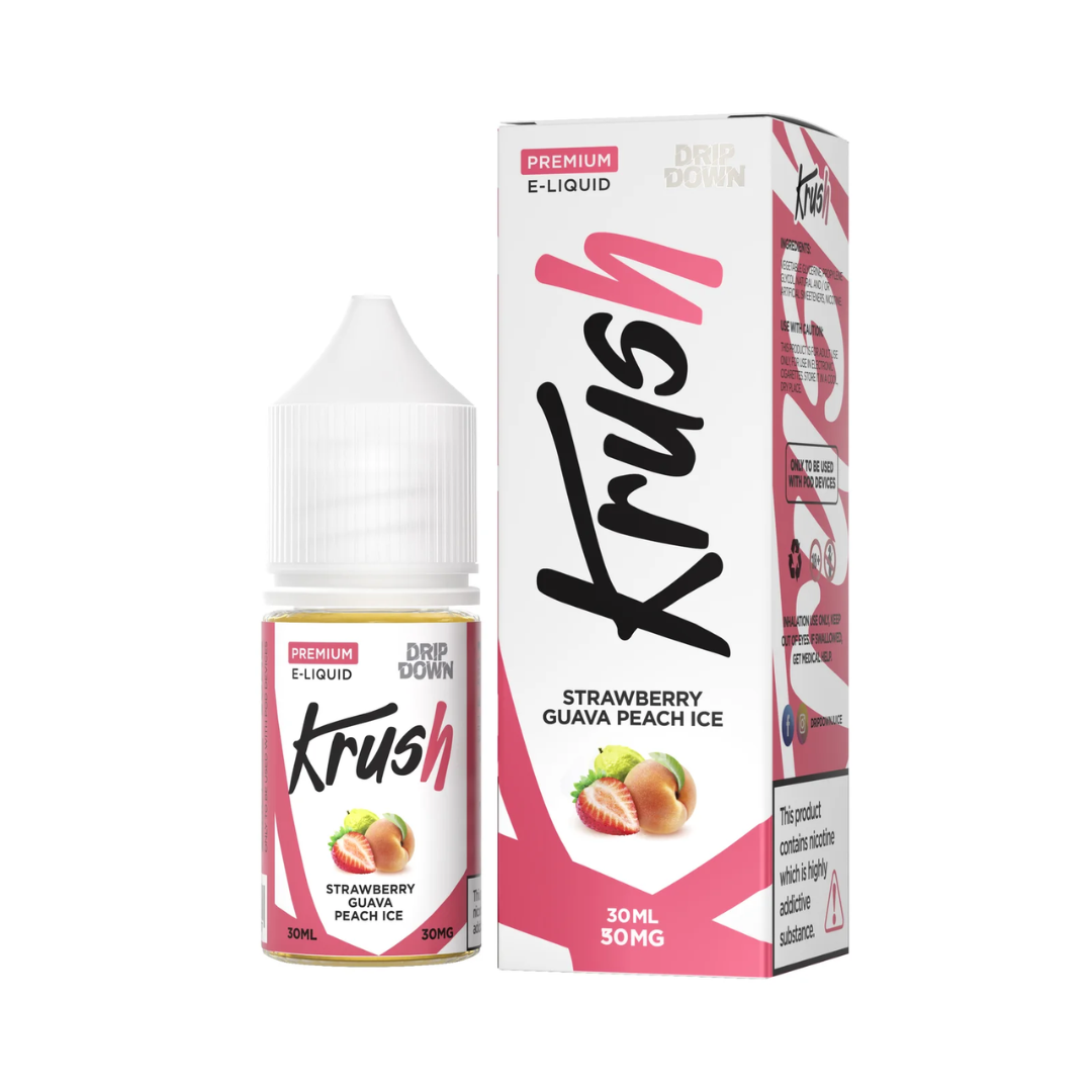 DRIP DOWN KRUSH SERIES – STRAWBERRY GUAVA PEACH ICE 30ML
