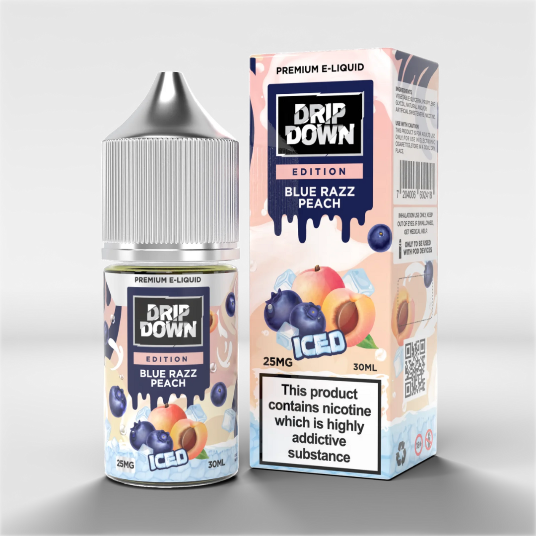 DRIP DOWN EDITION SERIES – BLUE RAZZ PEACH ICE 30ML