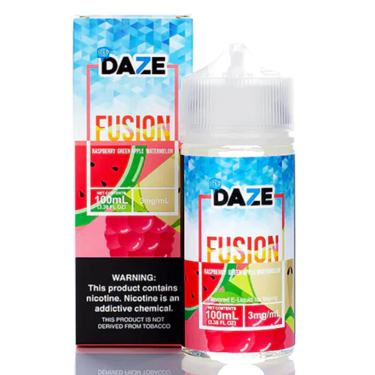 DAZE FUSION RASPBERRY GREEN APPLE WATERMELON ICED 100ML