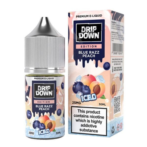 Drip Down Edition Salt – Blue Razz Peach Ice 30ml (25, 50 mg)