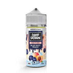 Drip Down Edition E Liquids – Blue Razz Peach Ice 100ml (0, 3, 6 mg)