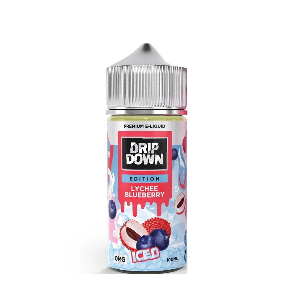 Drip Down Edition E Liquids – Lychee Blueberry Ice 100ml (0, 3, 6 mg)