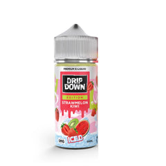 Drip Down Edition E Liquids – Strawmelon Kiwi Ice 100ml (0, 3, 6 mg)