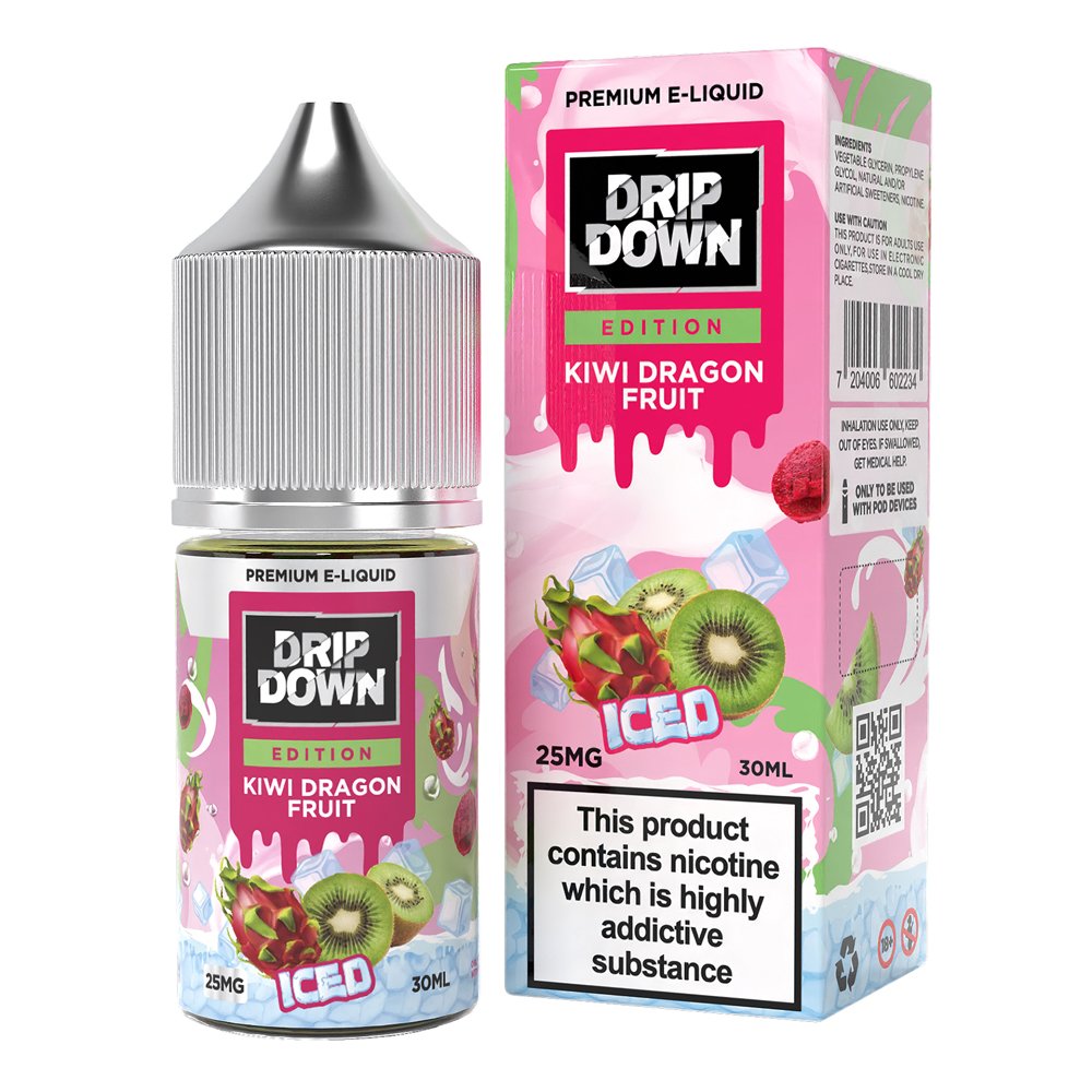 Drip Down Edition Salt – Kiwi Dragon Fruit Ice 30ml (25, 50 mg)